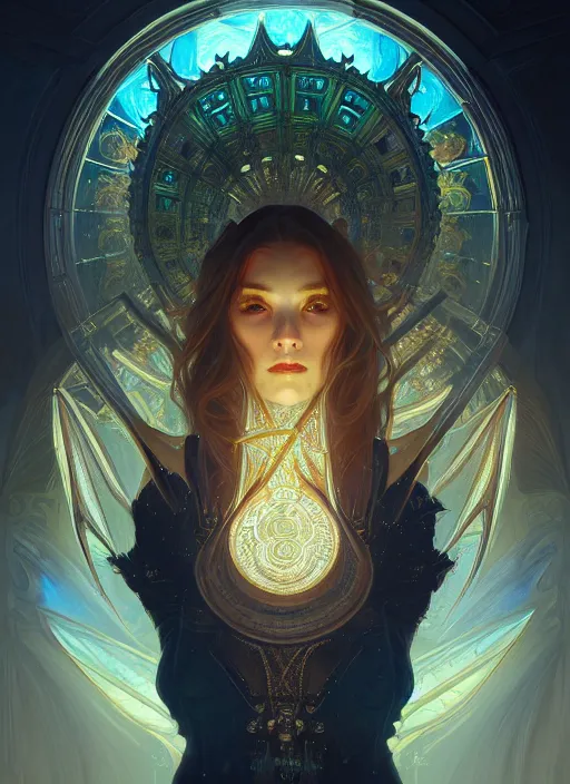 Prompt: symmetry!! portrait of a dragon, fantasy, glowing lights!! intricate, elegant, highly detailed, digital painting, artstation, concept art, smooth, sharp focus, illustration, art by artgerm and greg rutkowski and alphonse mucha