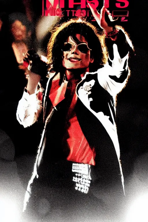 Image similar to this is it concert poster, art work, 2 0 0 9 king of pop, michael jackson 2 0 0 9 shades style, promotional, o 2 arena, london uhd, sharp, ultra realistic face, 4 k, cinematic, marvel, render, behind the scenes, leaked, set photo, detailed, modern, real life, sighting, photo real