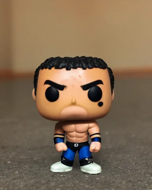 Image similar to A wrestler Funko Pop. Photographic, photography