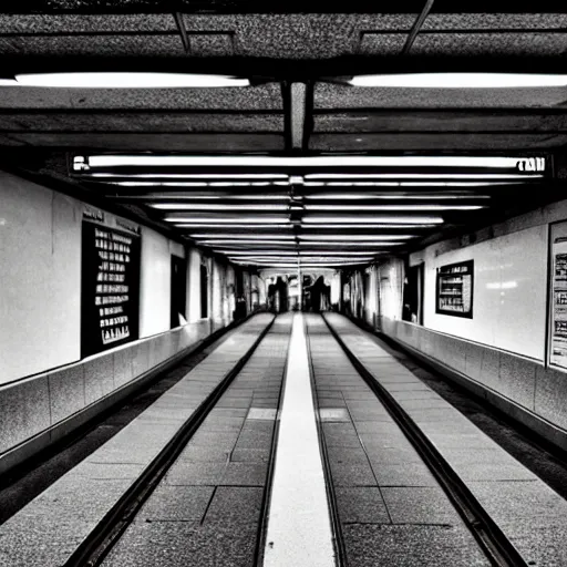 Prompt: an empty subway station