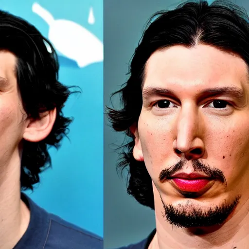 Image similar to adam driver in avatar as a navi