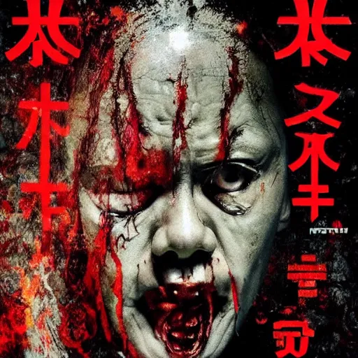 Prompt: ultra - photorealistic, new horror movie poster from takeshi miike, intricate details, sharp focus, perfect baroque like real project, symmetrical