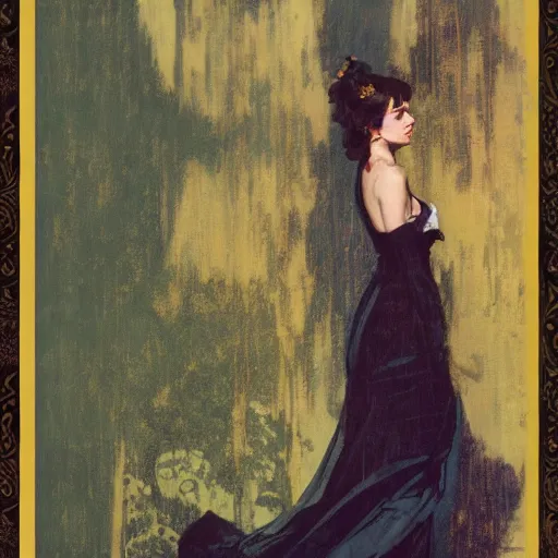 Image similar to pride and prejudice, intricate, elegant, highly detailed, greg manchess, mucha, liepke, ruan jia, jeffrey catherine jones, ridley scott