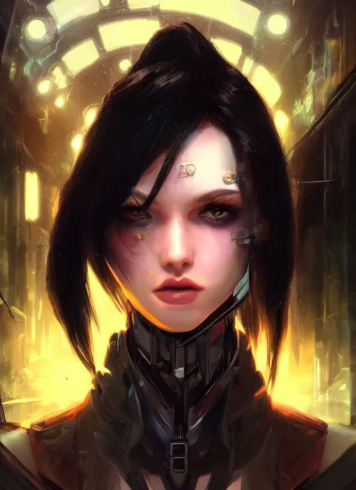 Image similar to teen elf, cyberpunk, black hair, gorgeous, amazing, elegant, intricate, highly detailed, digital painting, artstation, concept art, sharp focus, illustration, art by ross tran