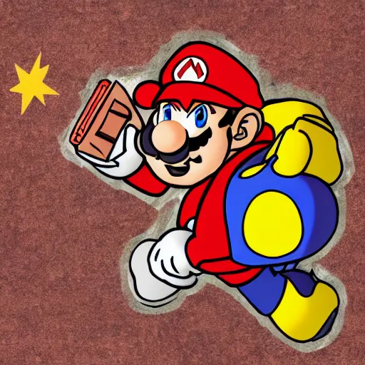 Prompt: mario by studio Toei