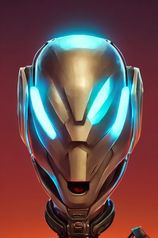 Image similar to epic mask helmet robot ninja portrait stylized as fornite style game design fanart by concept artist gervasio canda, behance hd by jesper ejsing, by rhads, makoto shinkai and lois van baarle, ilya kuvshinov, rossdraws global illumination radiating a glowing aura global illumination ray tracing hdr render in unreal engine 5