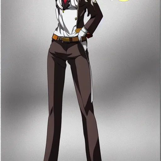 Prompt: makise kurisu full body