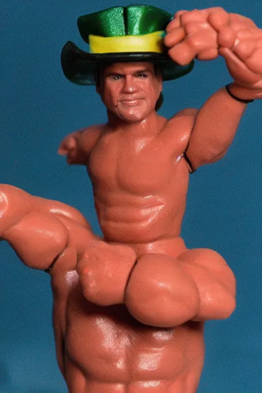 Prompt: mark mcgowan as a 1 9 8 0 s wrestling action figure, premier of western australia,