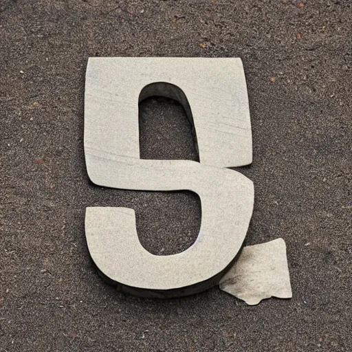 Image similar to letter s in the shape of a stone