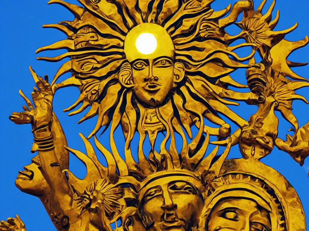 Image similar to sun god on the top pf the world