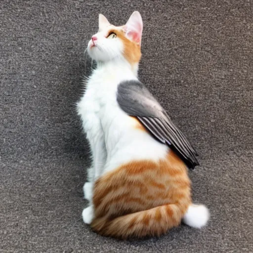 Image similar to cat with bird wings