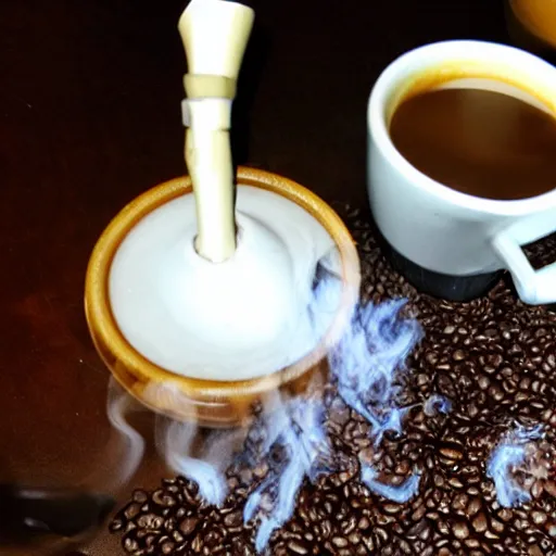 Image similar to hookah with coffee in the coffeehouse