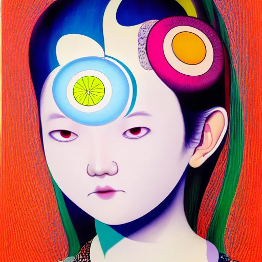 Image similar to a surreal portrait of a girl by takashi murakami, 4 k, detailed, 2 0 2 2