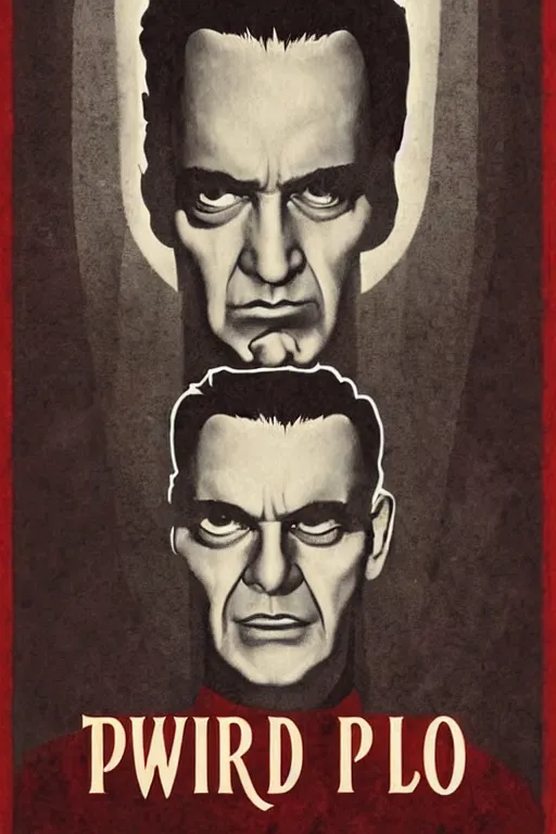 Prompt: Pulp book cover of Twin Peaks artwork by Gigi Cavenago