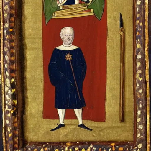 Image similar to medieval painting of carl xvi gustaf