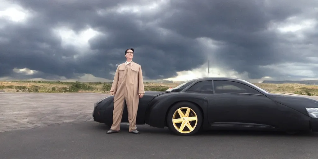 Prompt: car overlord master of the universe, supreme leader of all the galaxies, thunder in background