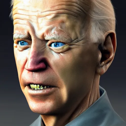 Image similar to hyperrealistic mixed media high resolution painting of Joe Biden Gollum from Lord of the Rings, stunning 3d render inspired art by Jamie Salmon and István Sándorfi and Unreal Engine and Greg Rutkowski, perfect facial symmetry, realistic flesh, dim volumetric lighting, 8k octane beautifully detailed render, full body shot, post-processing, extremely hyper-detailed, intricate, epic composition, highly detailed attributes, highly detailed atmosphere, cinematic lighting, masterpiece, trending on artstation, very very detailed, masterpiece, stunning, flawless completion, lifelike texture, perfection,