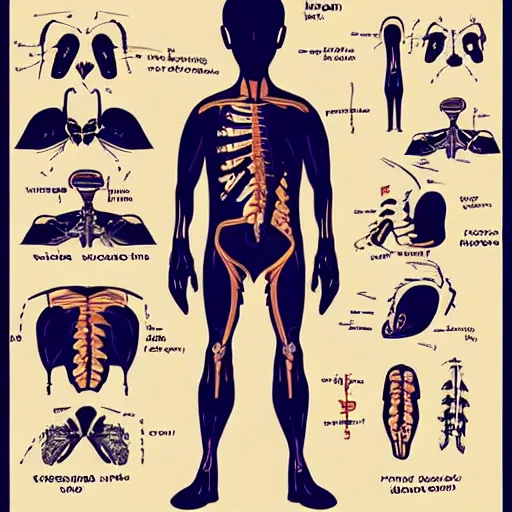 Image similar to “anatomy chart of a fall guys character”