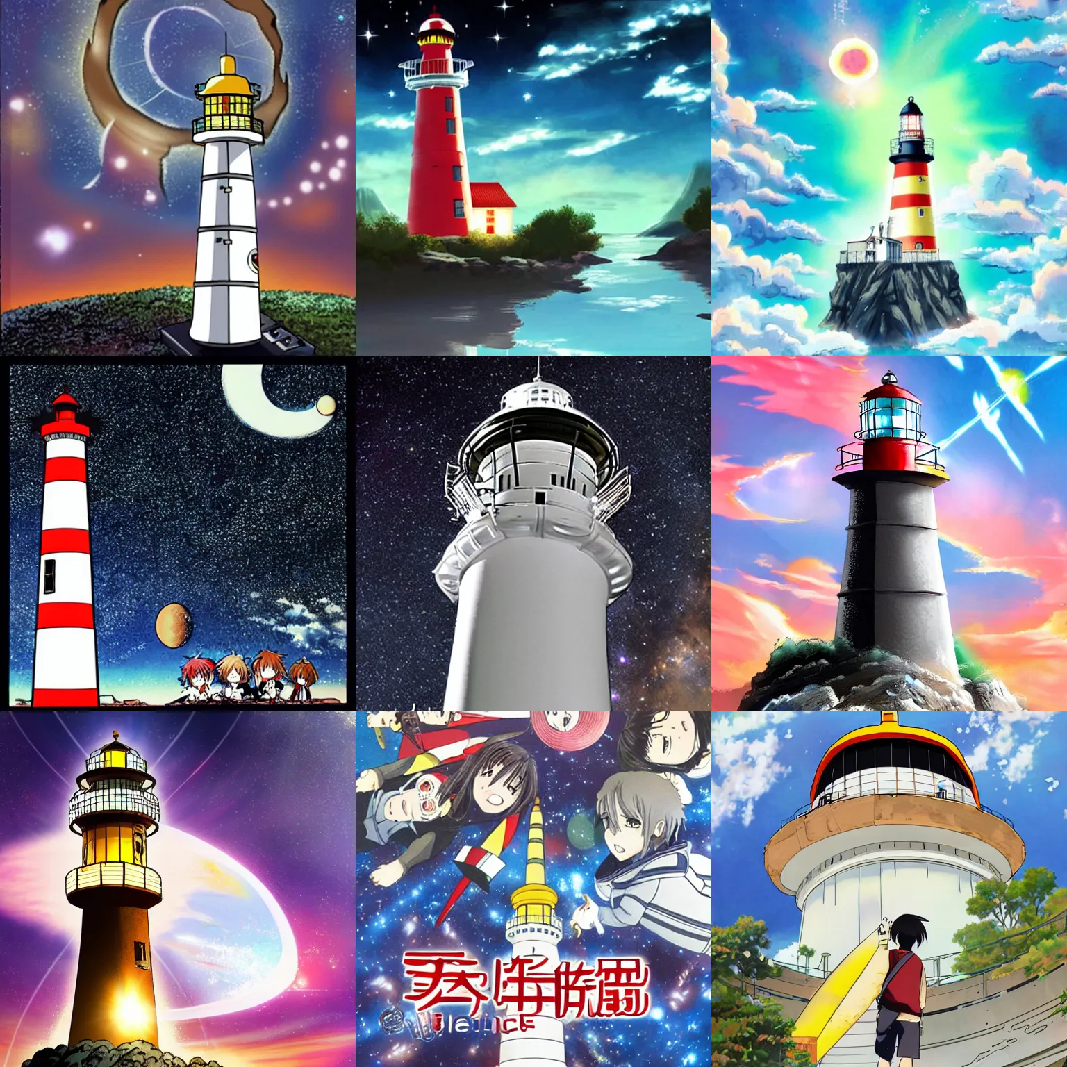 Anime Style Lighthouse | Deep Dream Generator