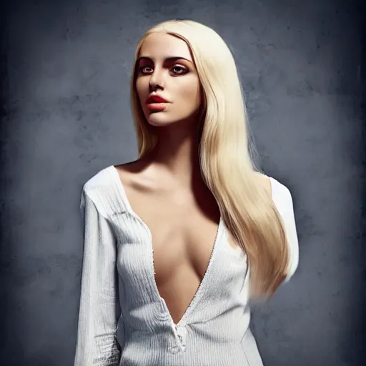 Image similar to blonde fashion model, in the style of aykutmaykut, by aykut aydogdu