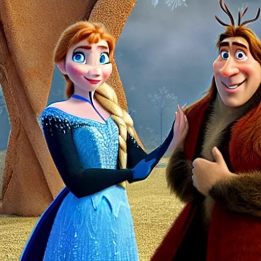 Image similar to nic cage in frozen,