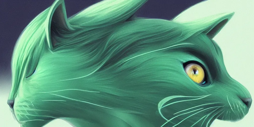 Image similar to cat - alien blue - green hair nose ring, intricate, elegant, highly detailed, my rendition, digital painting, artstation, concept art, smooth, sharp focus, illustration, art by aaron horkry and ralph mcquarrie, symmetry!!