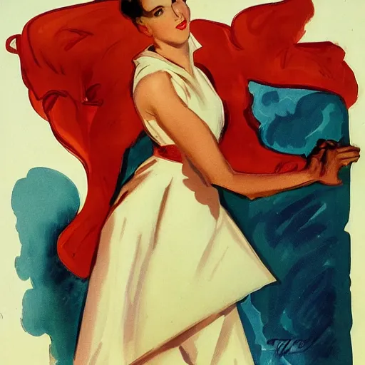 Image similar to fire flames in leyendecker style, no people