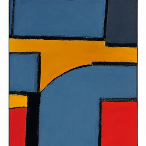 Image similar to Minimalist Abstract Art, Art Print, by Richard Diebenkorn, trending on Saatchi Art