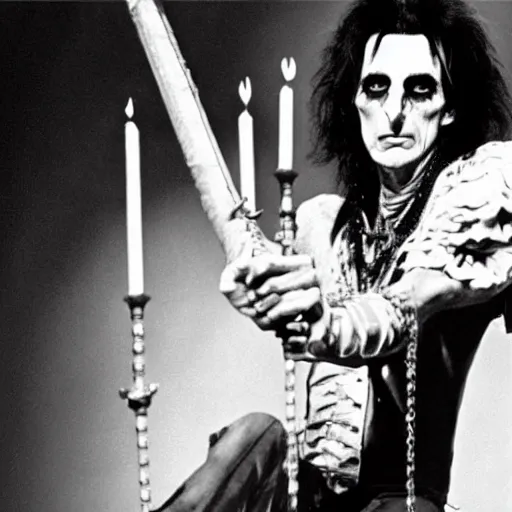 Image similar to Alice cooper in the role of Dracula