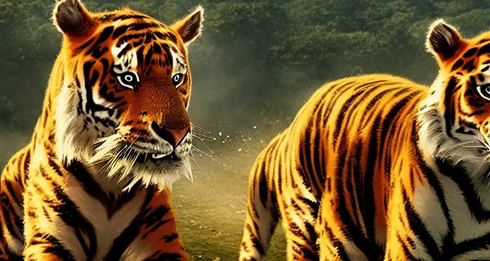 Image similar to film still of the Tony the Tiger movie directed by Denis Villeneuve