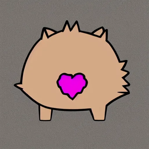 Image similar to twitch emote of a cute hedgehog, heart, love, adorable, cute