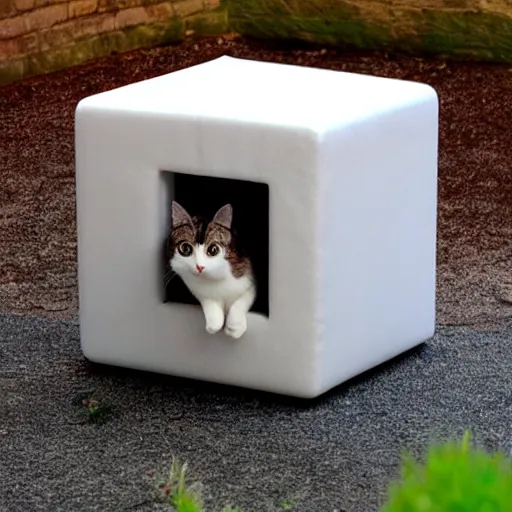 Image similar to cube - shaped cat