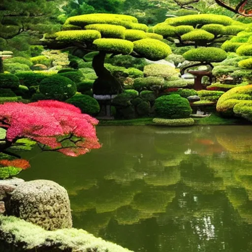 Prompt: Beautiful japan garden