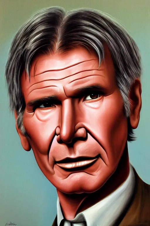 Prompt: harrison ford painted by mark ryden