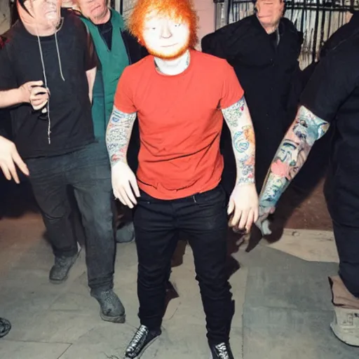 Image similar to ed sheeran caught in a nuclear blast