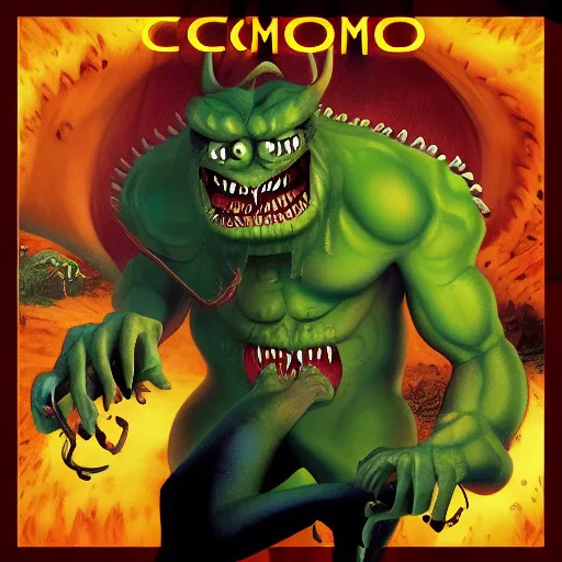 Prompt: Cacodemon cover art