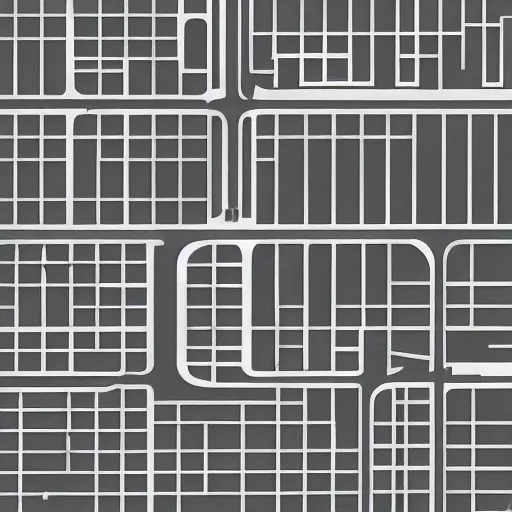 Image similar to Minimalist painting of a satellite view of a city
