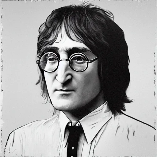 Prompt: john lennon inside a lemon