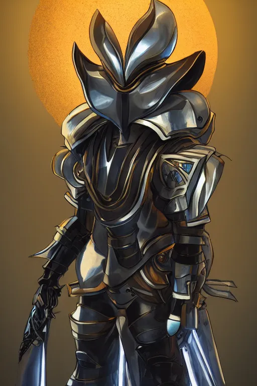 Image similar to helmet armor guardian destiny in witch queen illumination ray tracing hdr fanart arstation by sung choi robot ninja mask and eric pfeiffer and gabriel garza and casper konefal