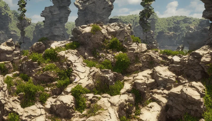 Image similar to Fantastic Environment in Unreal Engine 5, Octane, Redshift, 4k High Detail