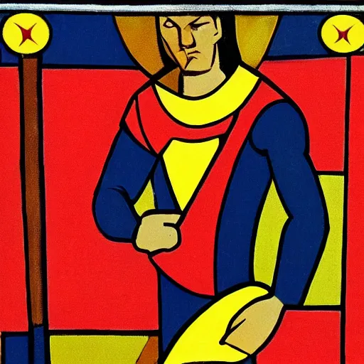 Image similar to a medieval hero, de stijl, sharp focus