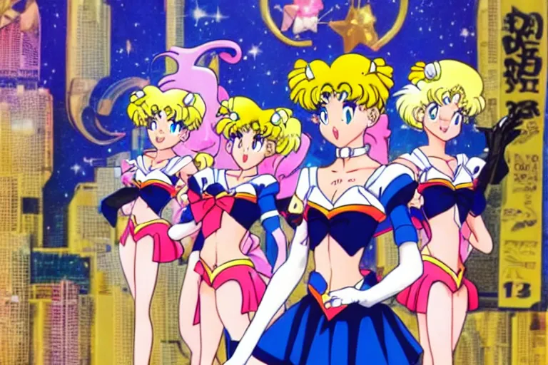 Prompt: sailor moon at the pawn shop