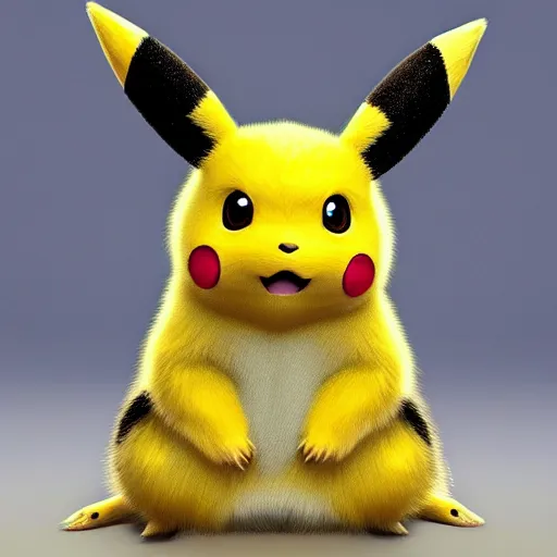 Image similar to a stunning photograph of a pikachu in real life, 8 k hd, incredibly detailed, hd fur, cute mouse pokemon, sent from my iphone