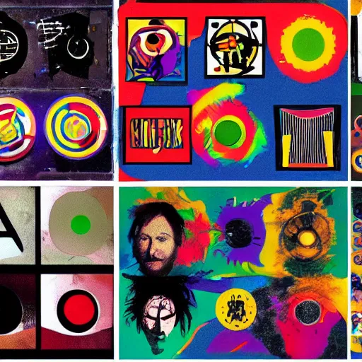 Prompt: Collage, Radiohead logo, Radiohead logo, Radiohead logo, Radiohead logo