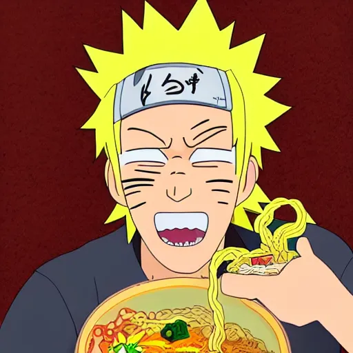 Image similar to naruto uzumaki eating ramen in the artstyle of Rick and Morty, hyperdetailed, artstation, digital art, photorealism, accurate, 8k,