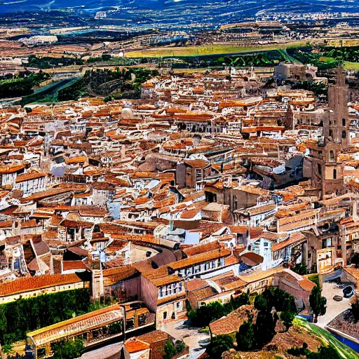 Prompt: city of zamora in spain, futuristic, high quality photo