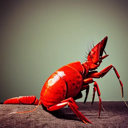 Image similar to a lobster - cat - hybrid, animal photography