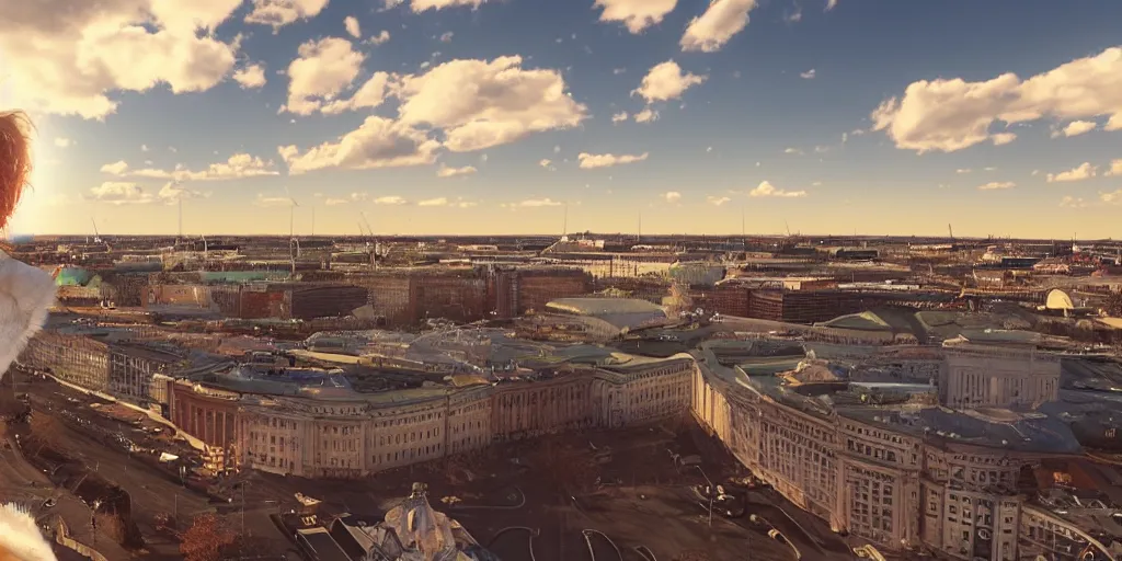 Prompt: beatiful angel floating top of helsinki finland, cinematic composition, shot on film, hyper realistic, 4k resolution