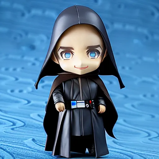 Image similar to nendoroid hooded darth sidious emperor palpatine from star wars, detailed, custom