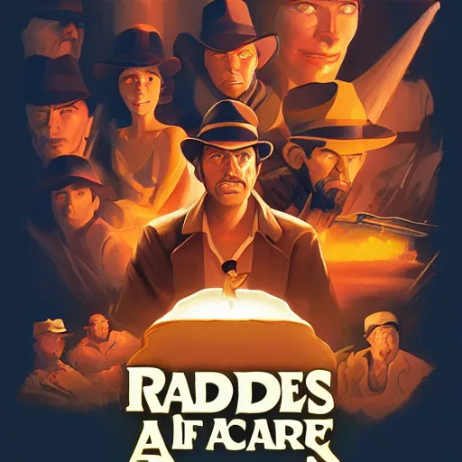 Image similar to face icon stylized minimalist raiders of the lost ark 1 9 8 1, loftis, cory behance hd by jesper ejsing, by rhads, makoto shinkai and lois van baarle, ilya kuvshinov, rossdraws global illumination